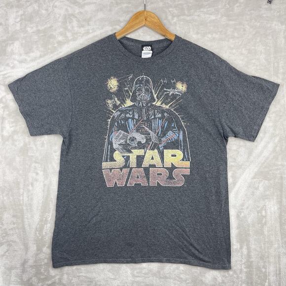 Star Wars Other - Vintage Star Wars Explosion Darth Vader Mens L Grey T Shirt Delta Pro Weight Y2K